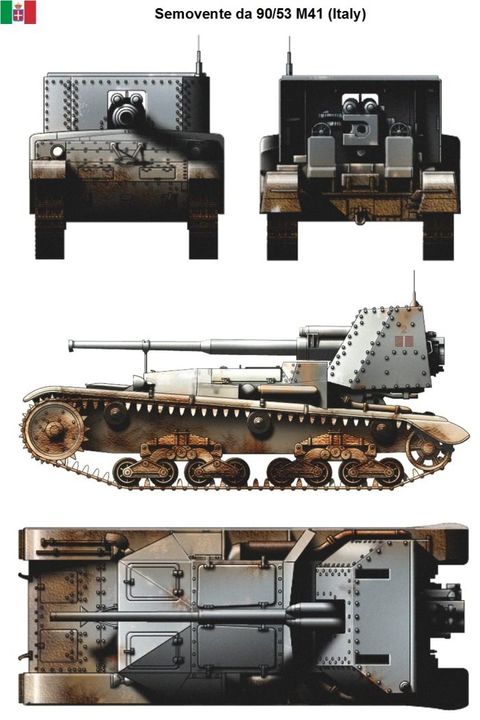 Semovente 90-53 - Italian Army - 28mm Scale - wargame3d