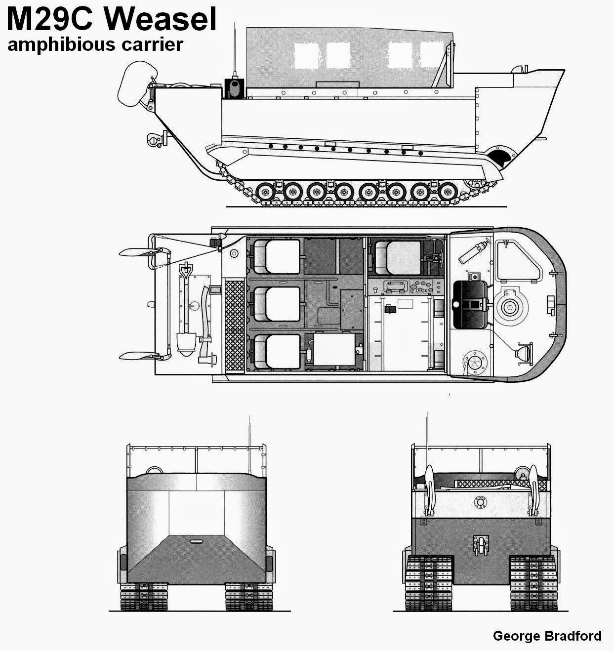 M29C Water Weasel - US Army - 28mm Scale - wargame3d