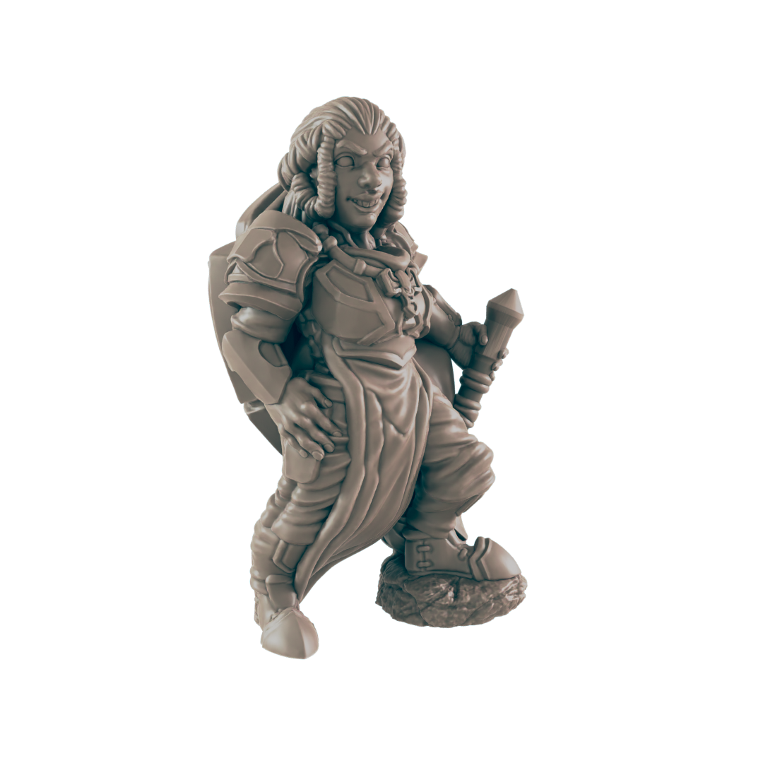 Cleric Dwarf Female - Everyday Heroes - Minis - EC3D - - Dungeons & Dragons - RPG - Tabletop - EC3D - Miniature