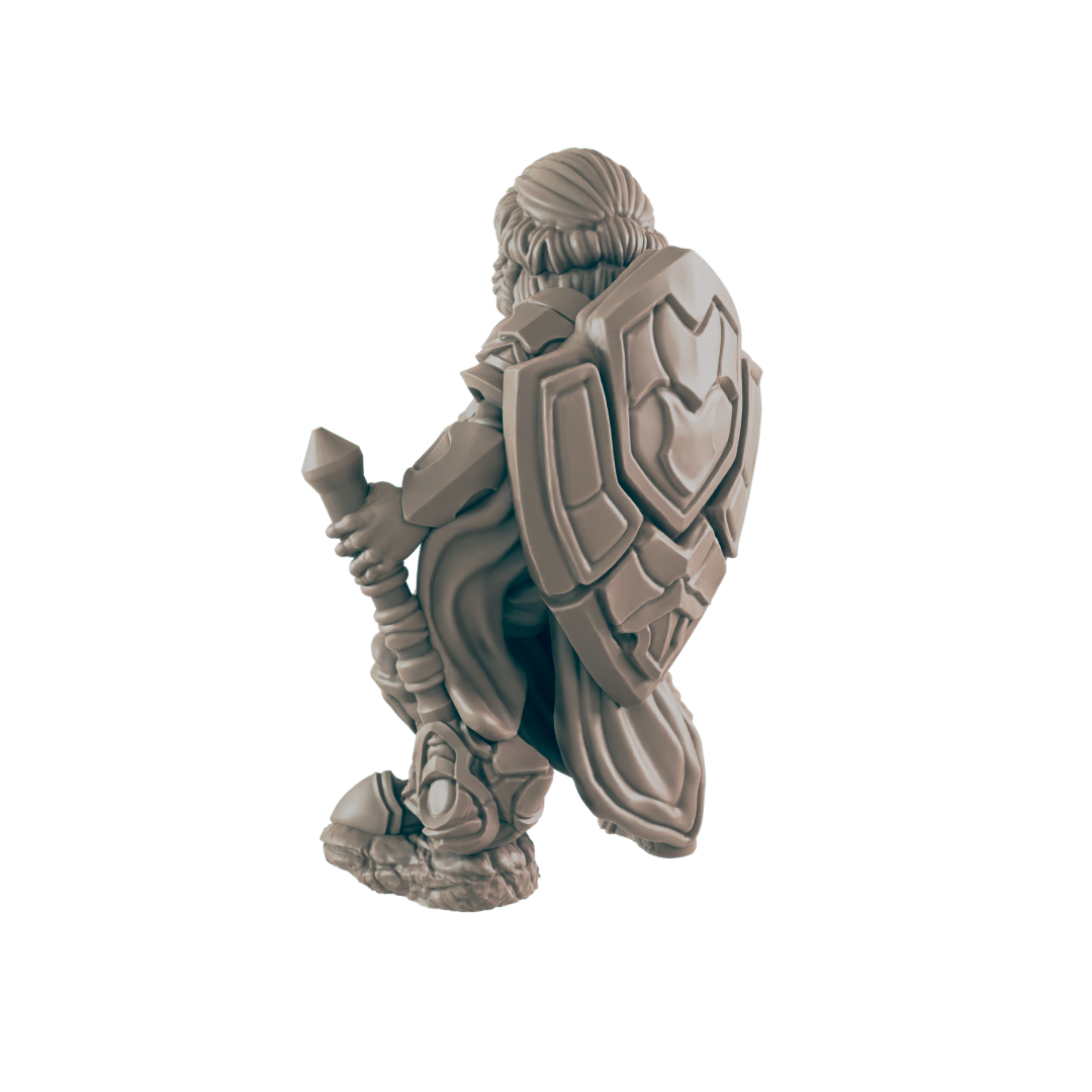 Cleric Dwarf Female - Everyday Heroes - Minis - EC3D - - Dungeons & Dragons - RPG - Tabletop - EC3D - Miniature