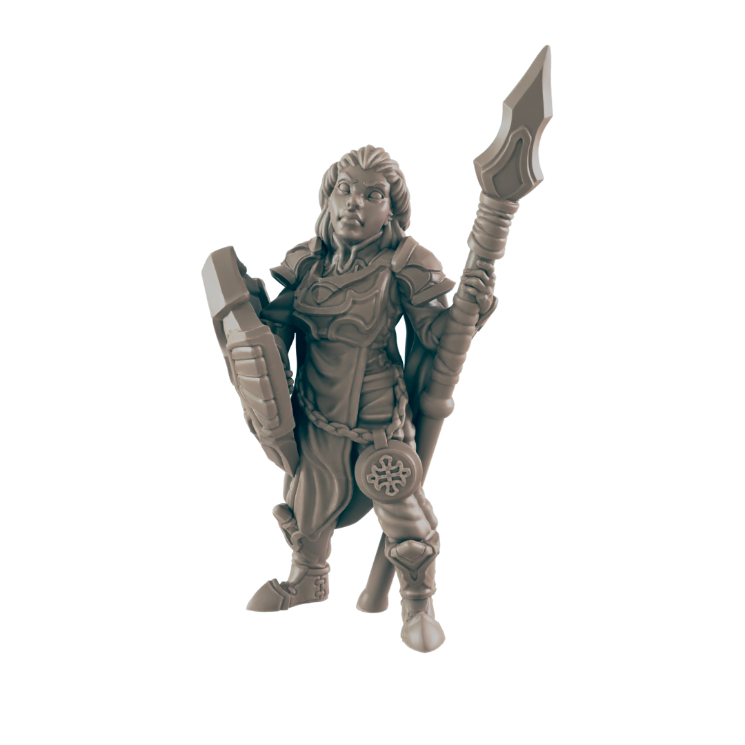 Cleric Human Female - Everyday Heroes - Minis - EC3D - - Dungeons & Dragons - RPG - Tabletop - EC3D - Miniature