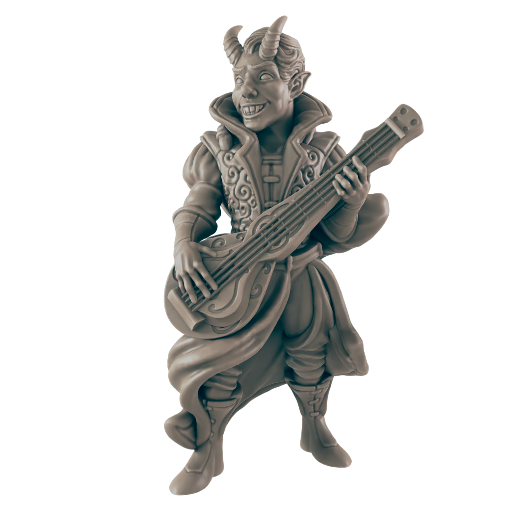 Bard Demonkin Male - Everyday Heroes - Minis - EC3D - - Dungeons & Dragons - RPG - Tabletop - EC3D - Miniature
