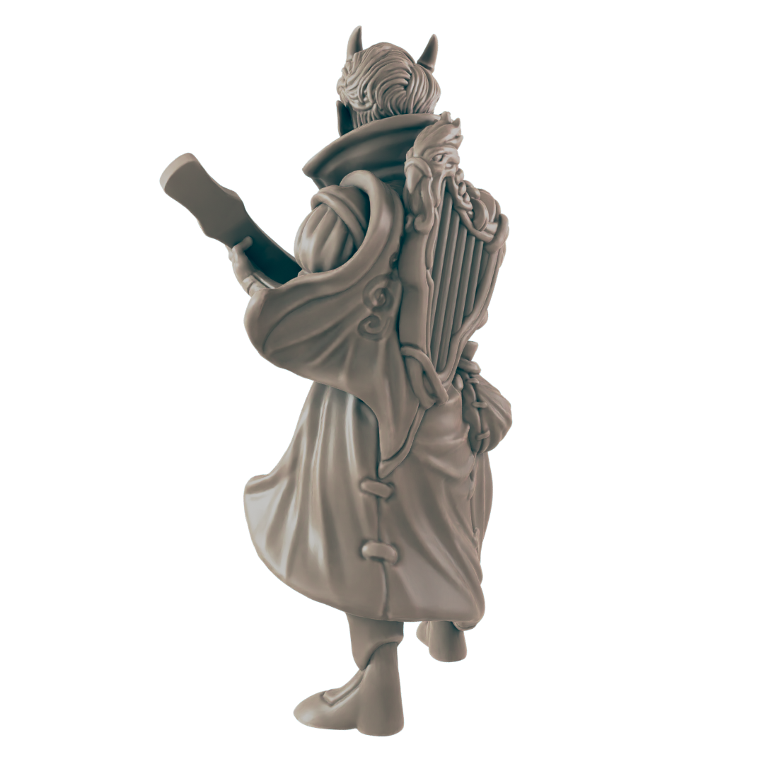 Bard Demonkin Male - Everyday Heroes - Minis - EC3D - - Dungeons & Dragons - RPG - Tabletop - EC3D - Miniature