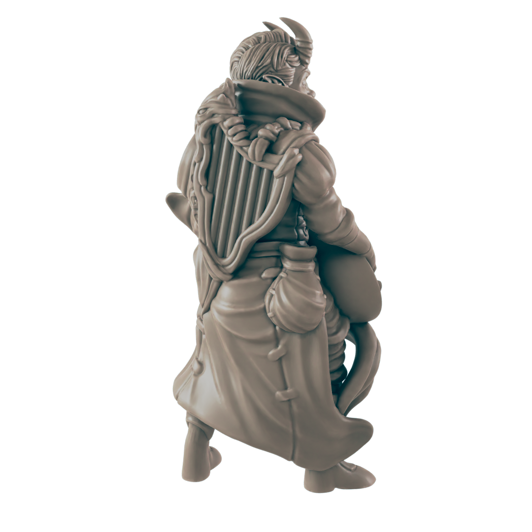Bard Demonkin Male - Everyday Heroes - Minis - EC3D - - Dungeons & Dragons - RPG - Tabletop - EC3D - Miniature