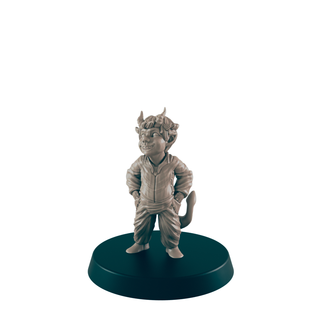 Demonkin Kid - Everyday Folk - Mini - EC3D - - Dungeons & Dragons - RPG - Tabletop - EC3D - Miniature