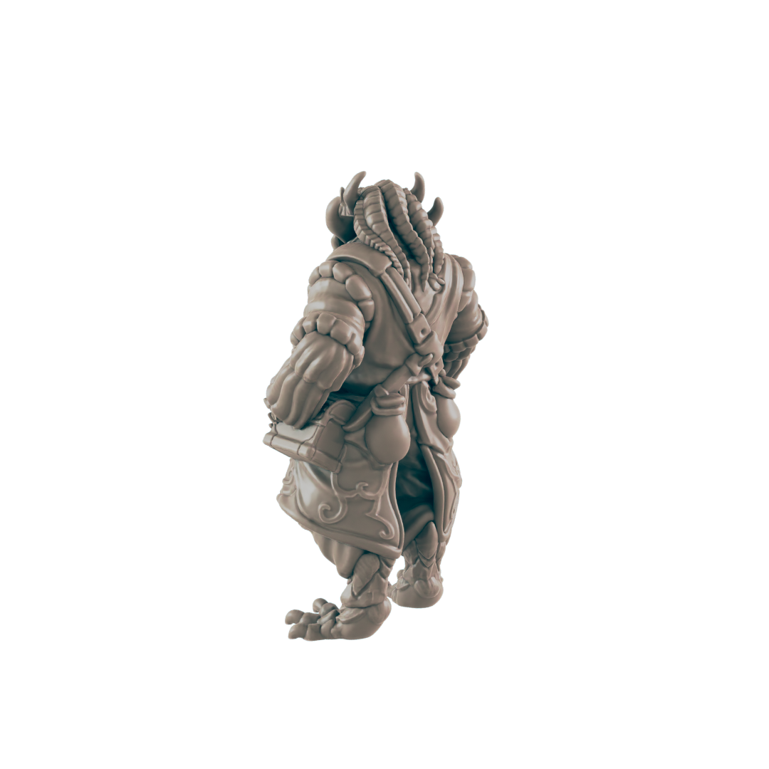 Demonkin Male Merchant - Everyday Folk - Minis - EC3D - - Dungeons & Dragons - RPG - Tabletop - EC3D - Miniature