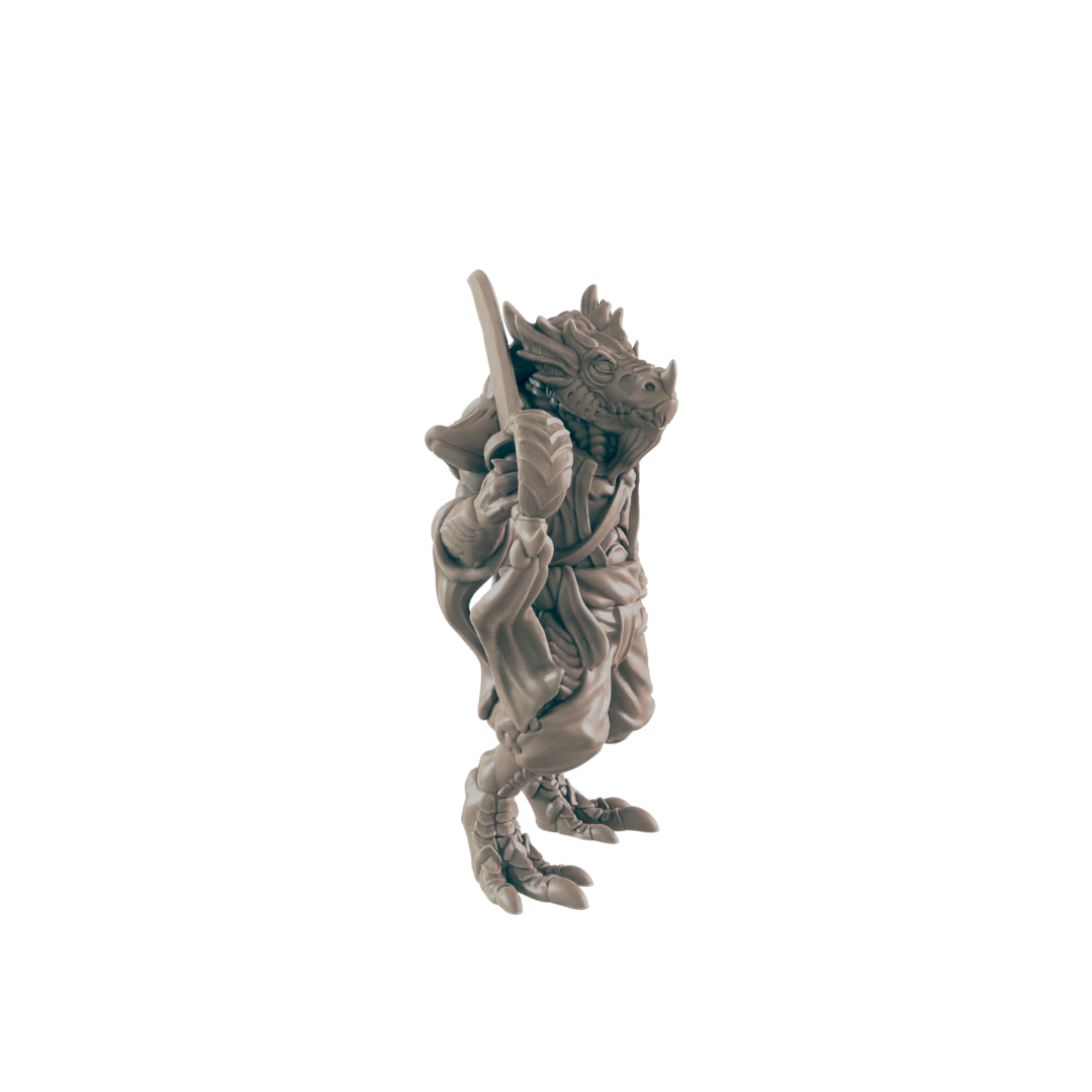 Dragonkin Male Sailor - Everyday Folk - Mini - EC3D - - Dungeons & Dragons - RPG - Tabletop - EC3D - Miniature