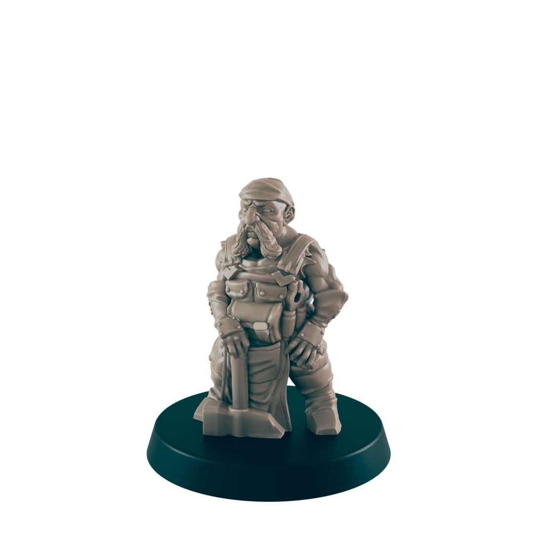 Dwarven Iron Twins Blacksmiths - Everyday Folk - Minis - EC3D - - Dungeons & Dragons - RPG - Tabletop - EC3D - Miniature