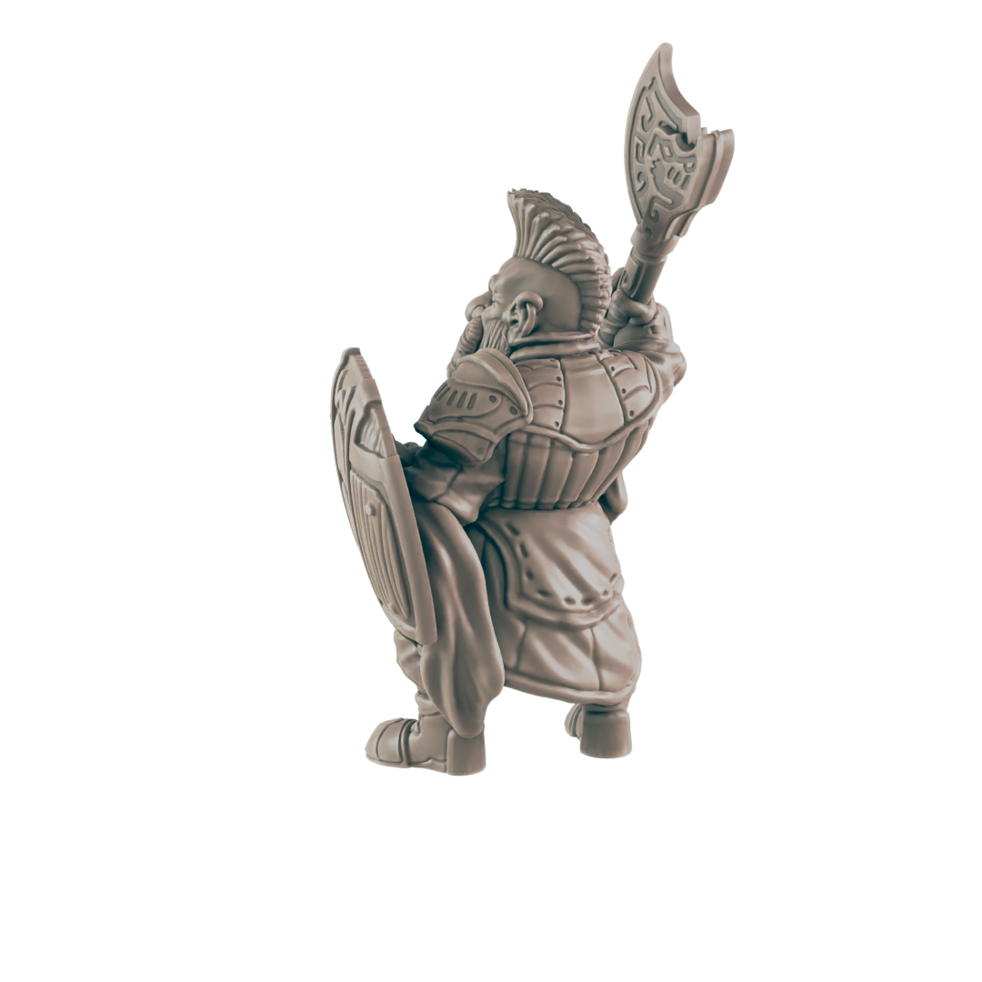 Fighter Dwarf Male - Everyday Heroes - Minis - EC3D - - Dungeons & Dragons - RPG - Tabletop - EC3D - Miniature