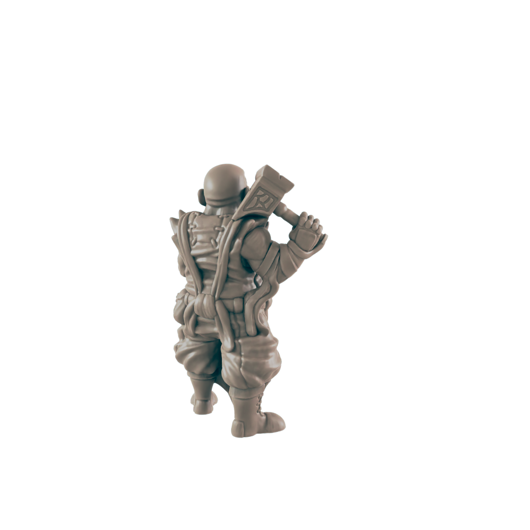 Dwarven Iron Twins Blacksmiths - Everyday Folk - Minis - EC3D - - Dungeons & Dragons - RPG - Tabletop - EC3D - Miniature