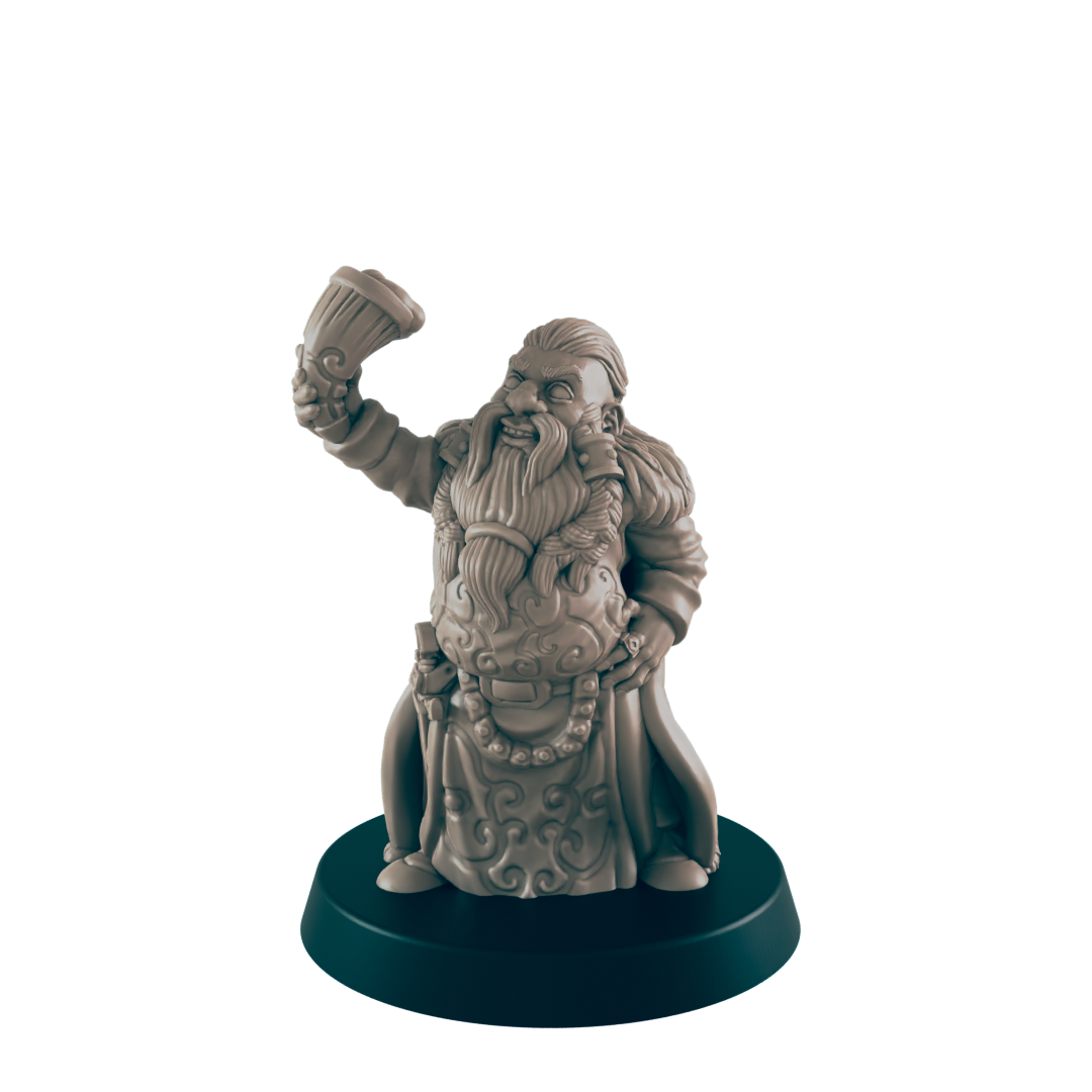 Dwarf Male Noble - Everyday Folk - Minis - EC3D - - Dungeons & Dragons - RPG - Tabletop - EC3D - Miniature