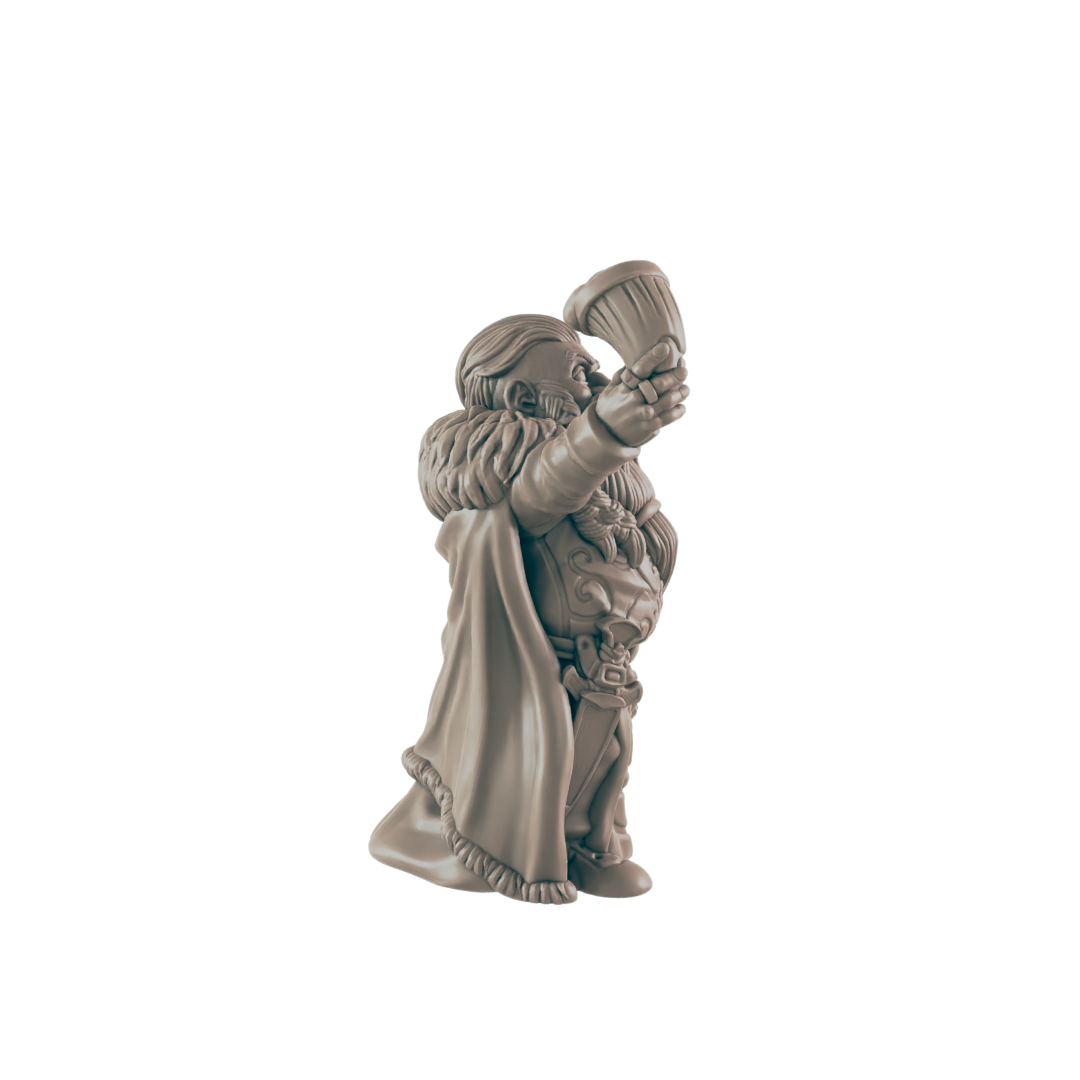 Dwarf Male Noble - Everyday Folk - Minis - EC3D - - Dungeons & Dragons - RPG - Tabletop - EC3D - Miniature