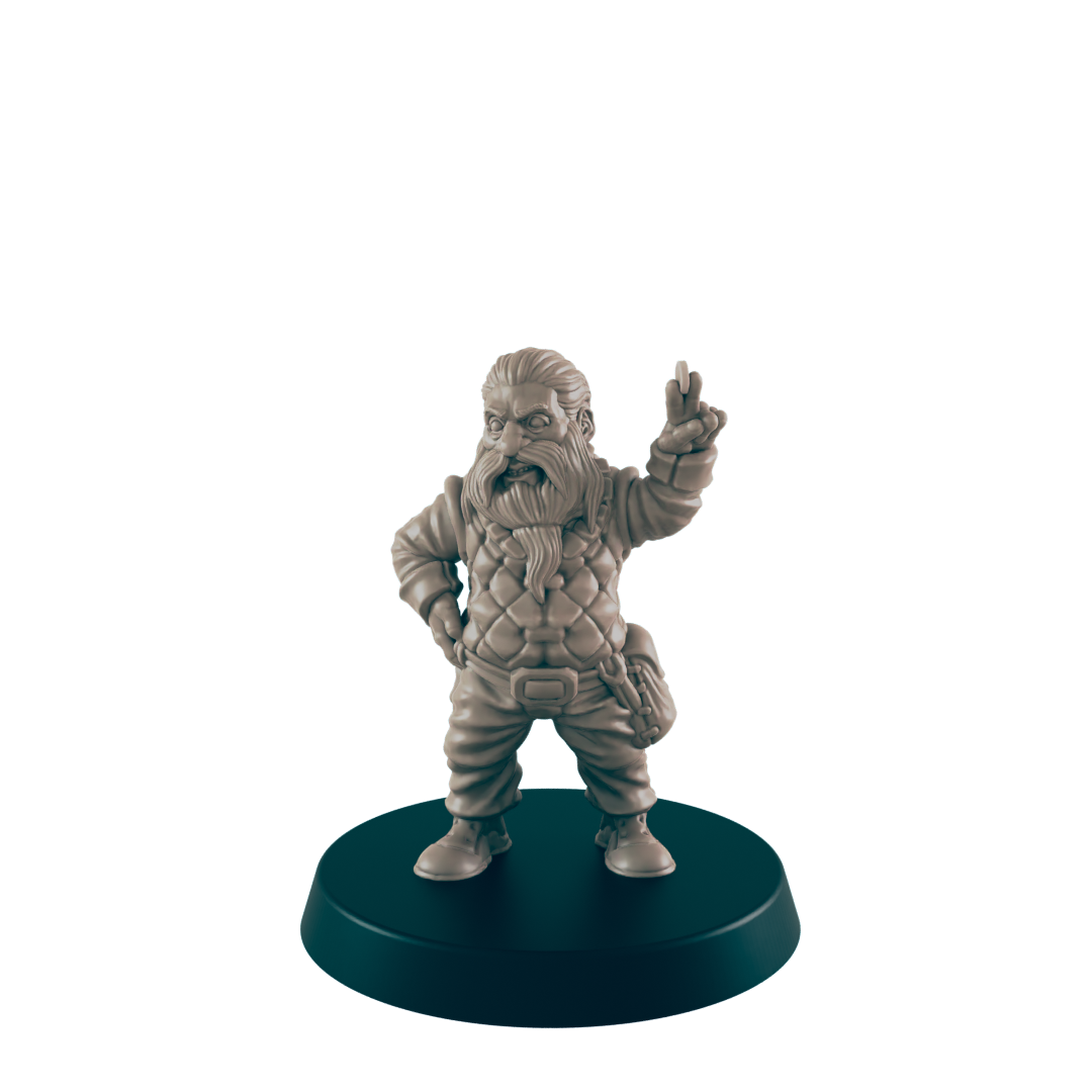 Dwarf Male Shopkeeper - Everyday Folk - Minis - EC3D - - Dungeons & Dragons - RPG - Tabletop - EC3D - Miniature