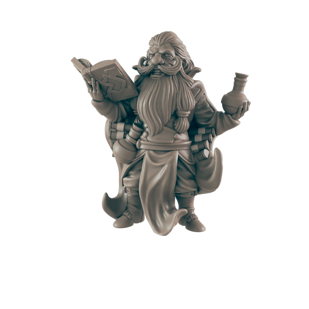 Sorcerer Dwarf Male - Everyday Heroes - Minis - EC3D - - Dungeons & Dragons - RPG - Tabletop - EC3D - Miniature