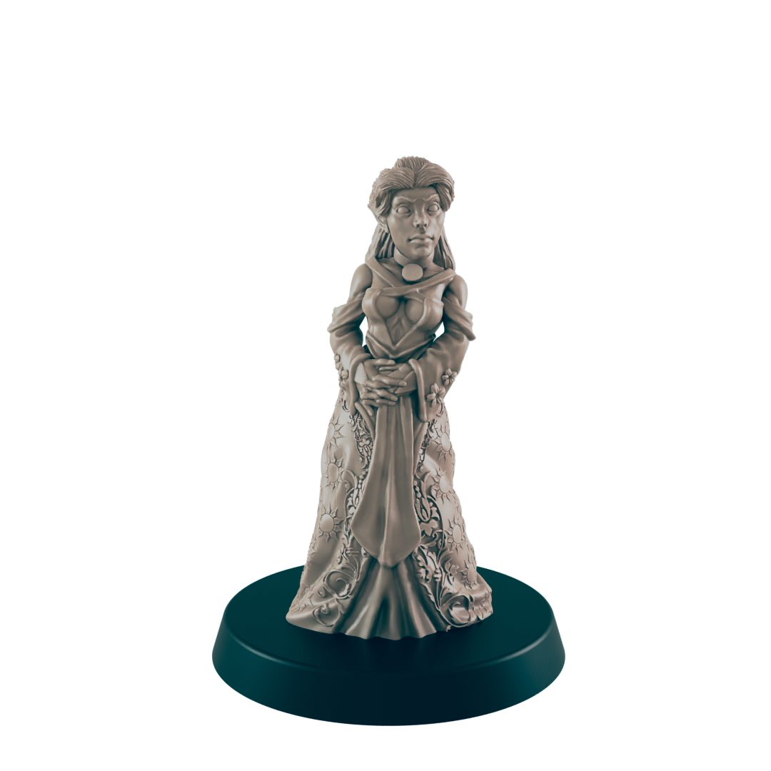 Elven Female Noble - Everyday Folk - Mini - EC3D - - Dungeons & Dragons - RPG - Tabletop - EC3D - Miniature