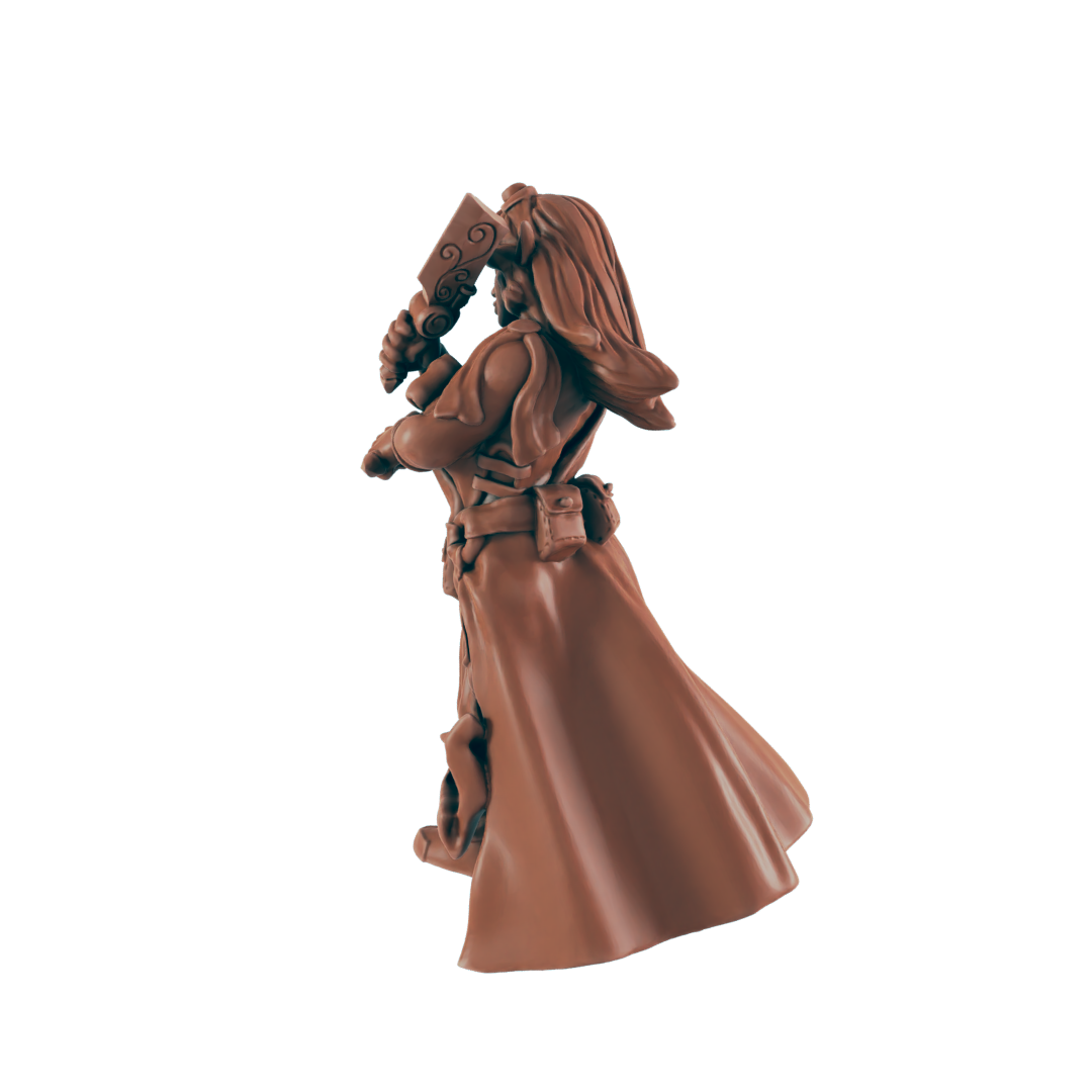 Elven Female Cutter - Bolts and Brimstone - Mini - EC3D - Steampunk - SciFi RPG