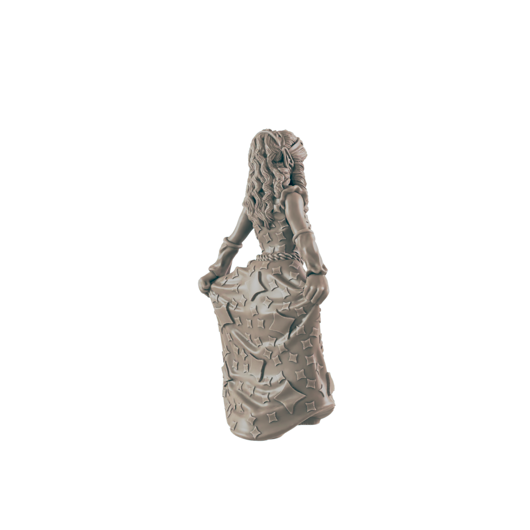 Elf Kid Princess - Everyday Folk - Minis - EC3D - - Dungeons & Dragons - RPG - Tabletop - EC3D - Miniature