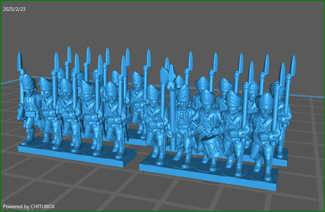 Small 15mm "w epic size" 7YW Prussian Grenadiers BTG - 4 Strips - MC Minis