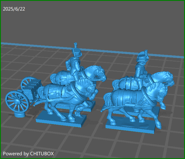 small 15mm w epic size Austrian artillery train 1809-15 - 6 Minis - MC Minis