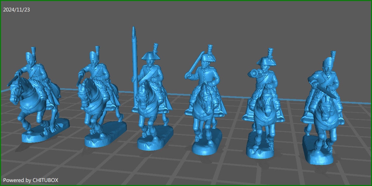 15mm "w epic size" Austrian French Revolution Chavauxleger rgt 1790-1798- 6 Minis - MC Minis