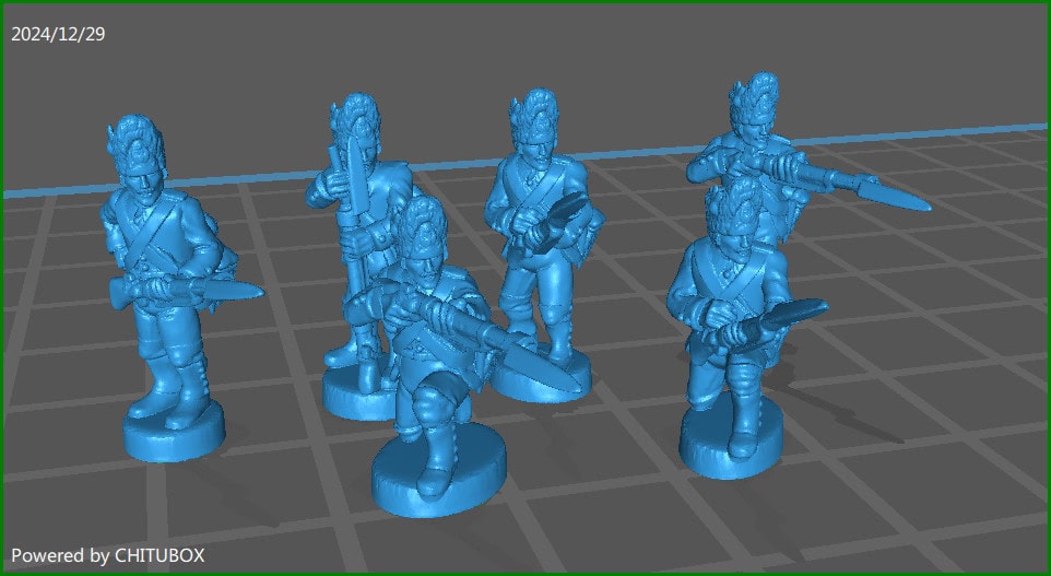 Small 15mm "w epic size" Austrian French Revolution Grenzer Skirmishing 1790-1798 - 6 Minis - MC Minis