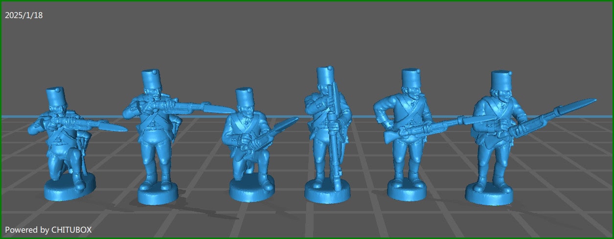 Small 15mm "w epic size" Austrian French Revolution Grenzer Skirmishing 1790-1798 - 6 Minis - MC Minis