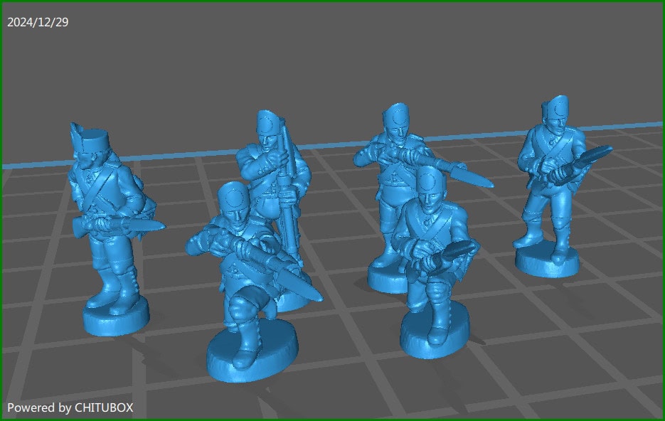 small 15mm "w epic size" Austrian French Revolution Line Skirmishing 1790-1798 - 6 Minis - MC Minis