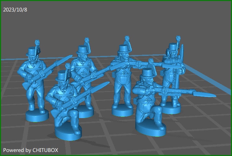 Brunswick Advantguard skirmishing 1809-15 - 6 minis - Small 15mm Epic size - Historical Wargaming - Resin