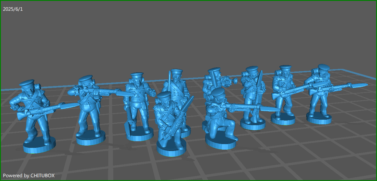 Small 15mm w Epic Size Hannover Landwehr 1812-15 Skirmishing - 8 Minis - MC Minis