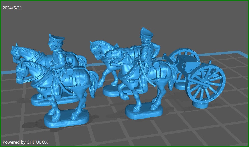 15mm "w epic size" Russian artillery train 1812-15 - 5 minis