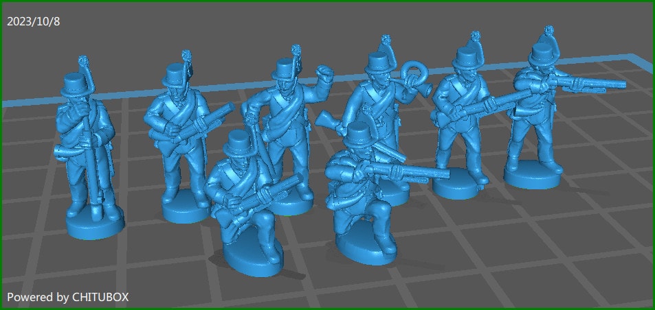 Brunswick Advantguard Jaegerskirmishing 1809-15 - 8 minis - Small 15mm Epic size - Historical Wargaming - Resin