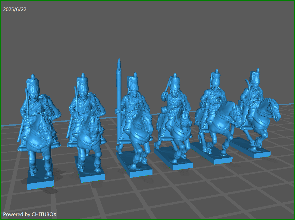 small 15mm epic size British Hussars rgt 1806-11 - 8 minis - MC Minis