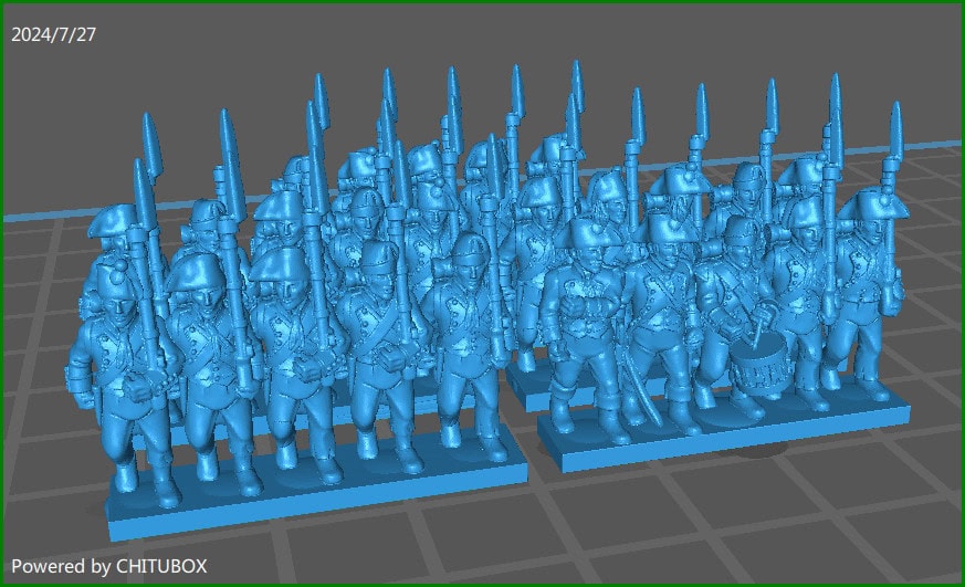 15mm "w epic size"French Revolution Infantry btg 1790-1801 - 5 minis