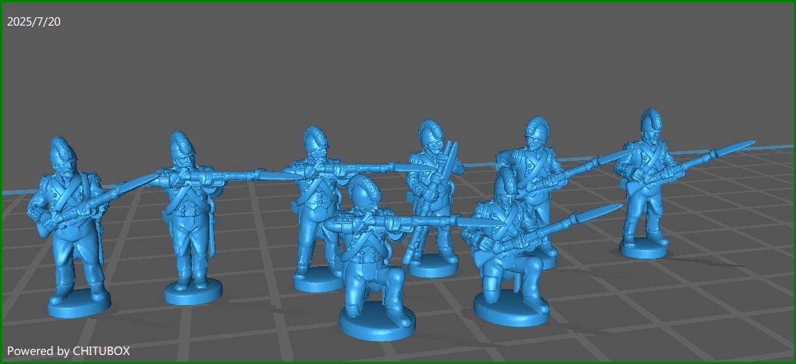 small 15mm w epic size French revolution Light btg with tarleton 1789-1800 skirmishing - 8 Minis - MC Minis