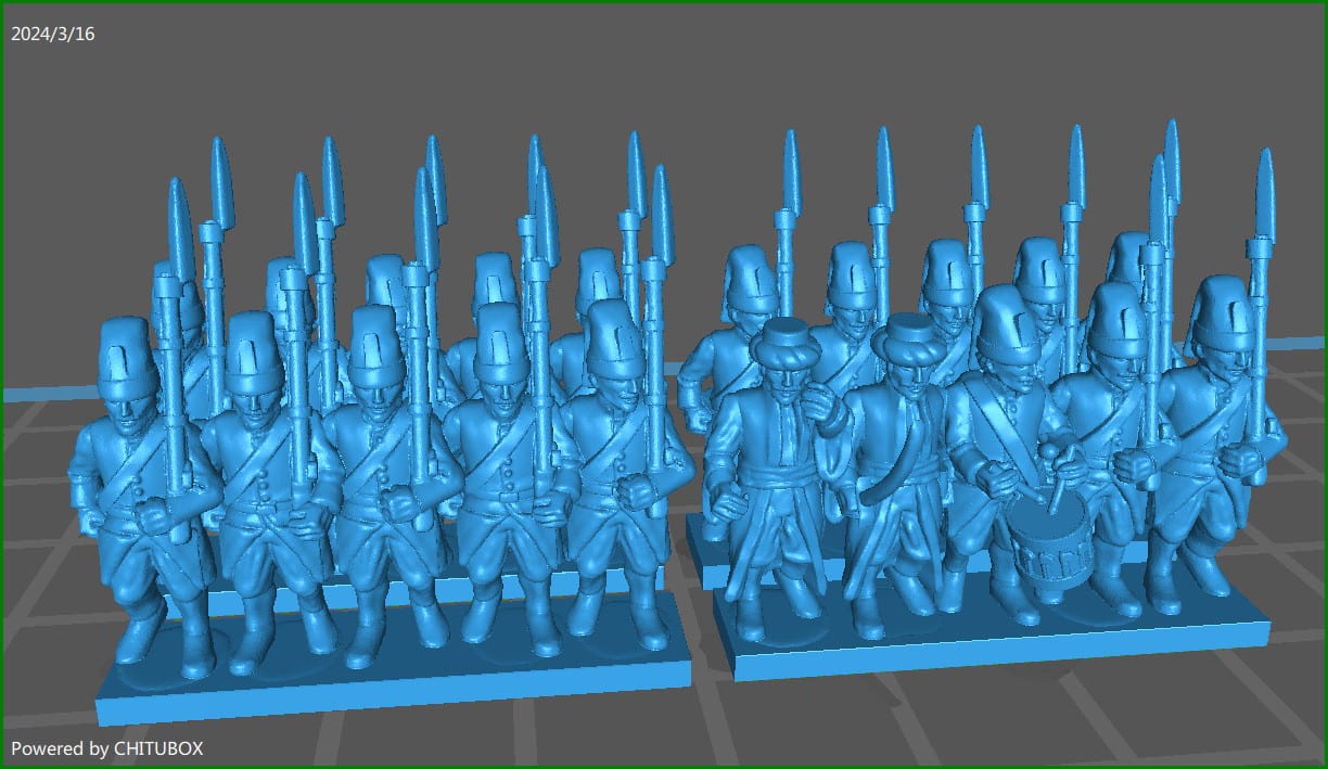 15mm "w epic size" Ottoman Jannissary Btg - 4 strips