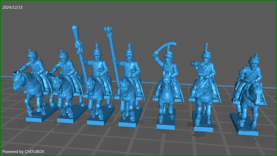 small 15mm "w epic size" Napoleonic French Guard Mamelukes sqd - 7 Minis - MC Minis