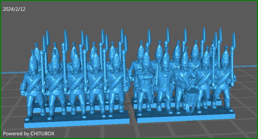 15mm "w epic size" Russian Grenadier btg 1805-07 - 4 strips