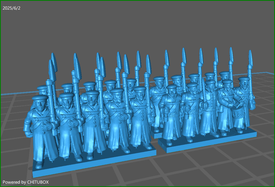 small 15mm w epic Russian Musketeers btg 1810-15 with Pokalem - 6 minis - MC Minis