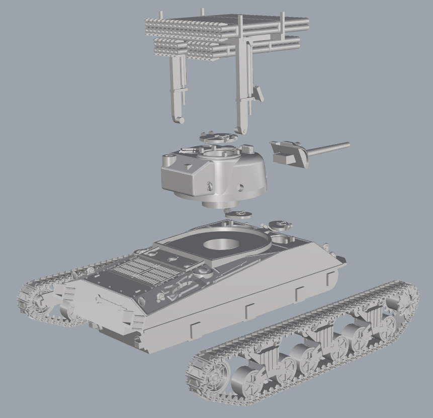 T34 Calliope - US Army - wargame3d- 28mm Scale