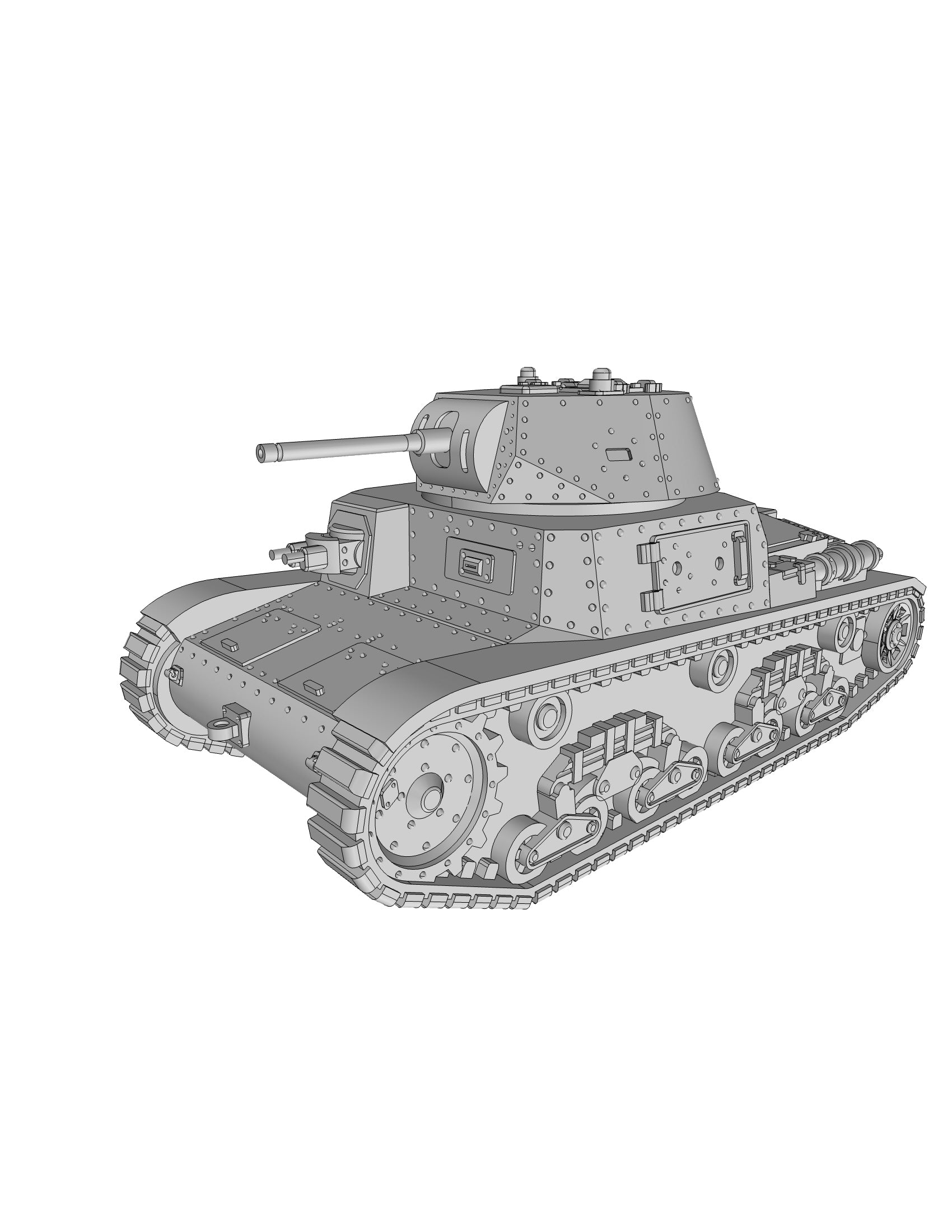 Carro Armato-13-40 - Italian Army - 28mm Scale - wargame3d