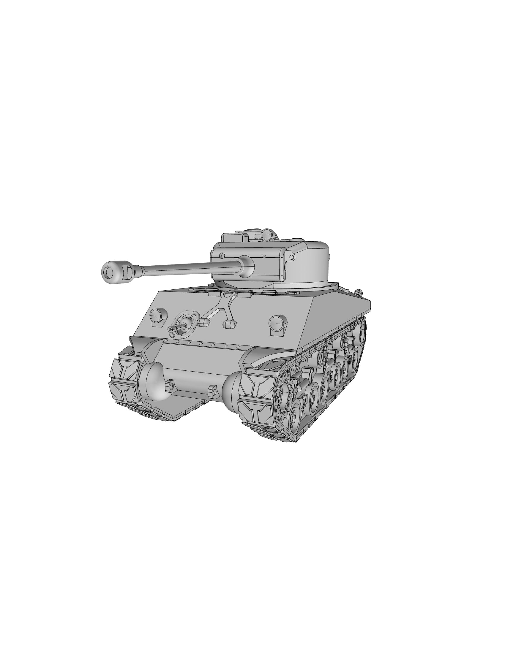 Sherman HVSS - US Army - wargame3d- 28mm Scale