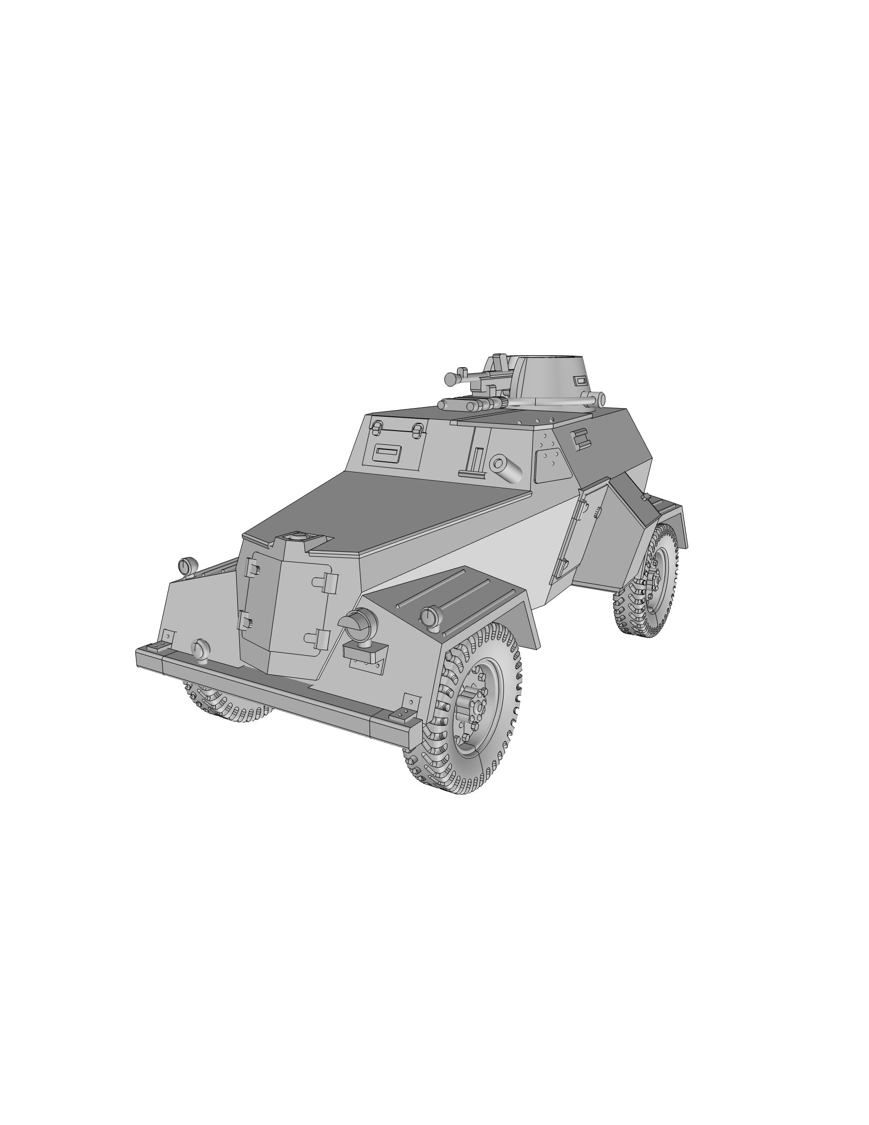Humber Light Recon Car - UK Army - wargame3d- 28mm Scale