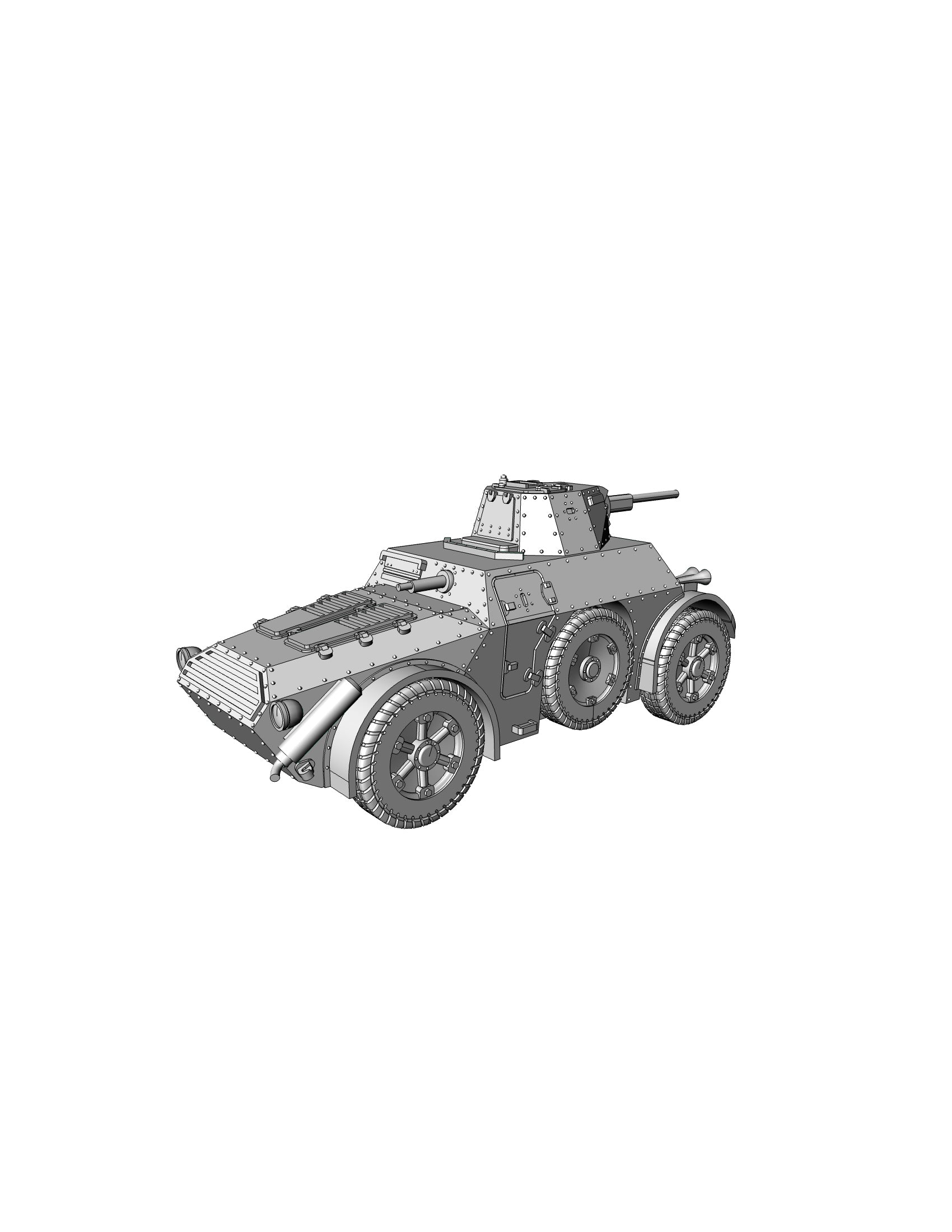 Autoblinda AB-41 - Italian Army - 28mm Scale - wargame3d
