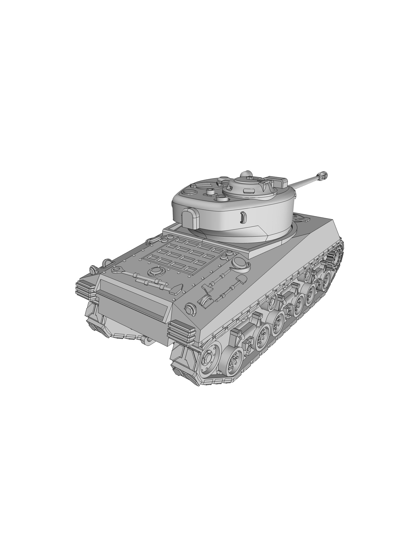 Sherman HVSS - US Army - wargame3d- 28mm Scale