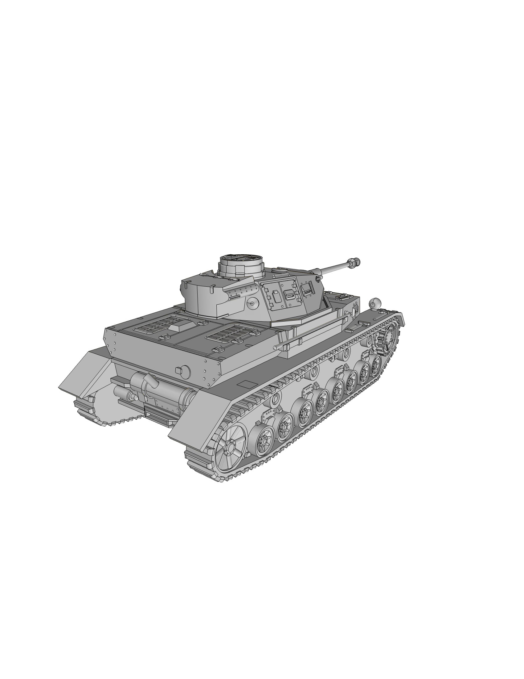 PZ.KPFW. IV G - German Army - 28mm Scale - wargame3d