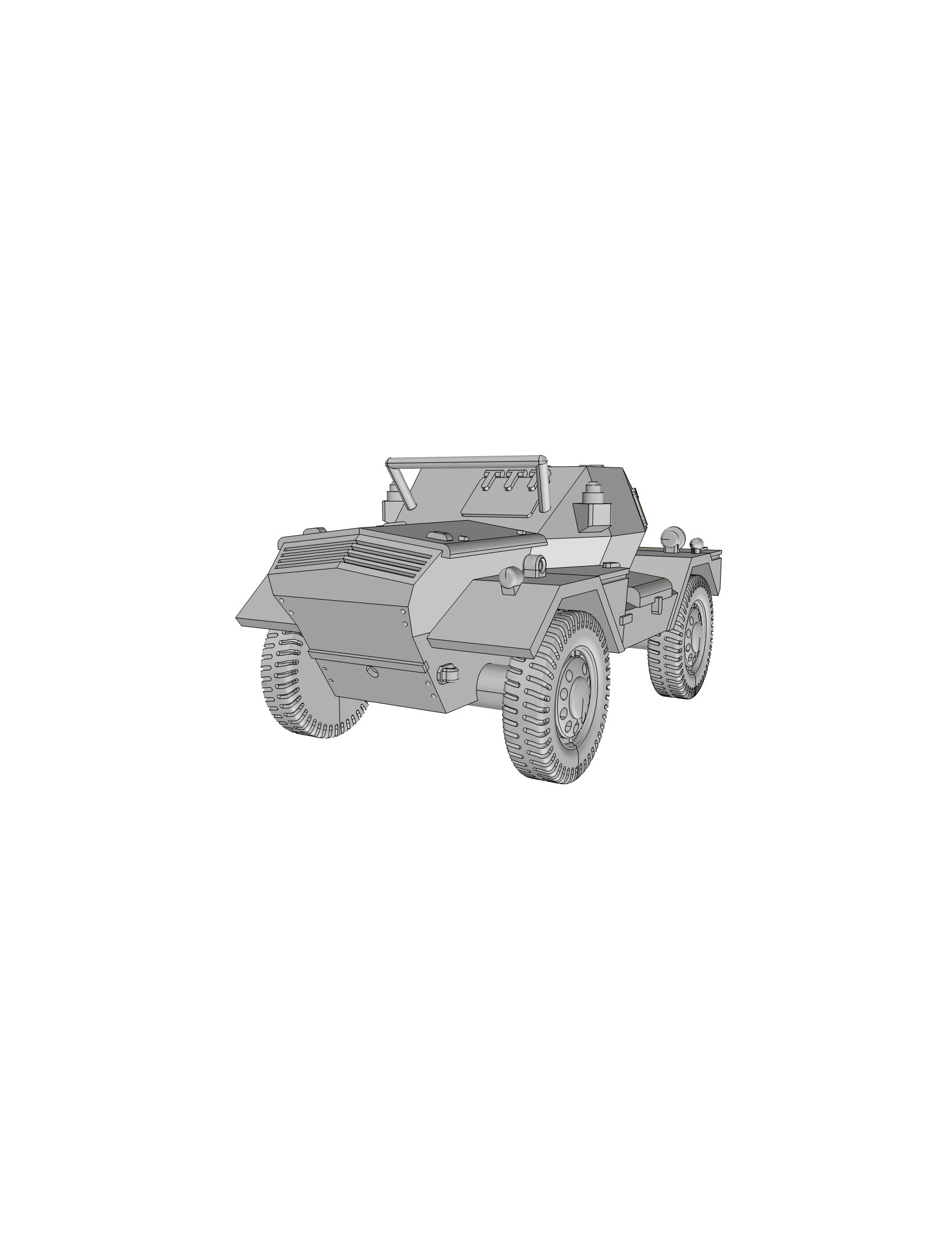 Daimler Dingo MKII - UK Army - wargame3d- 28mm Scale