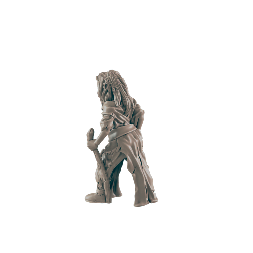 Elven Female Destitute - Everyday Folk - Minis - EC3D - - Dungeons & Dragons - RPG - Tabletop - EC3D - Miniature