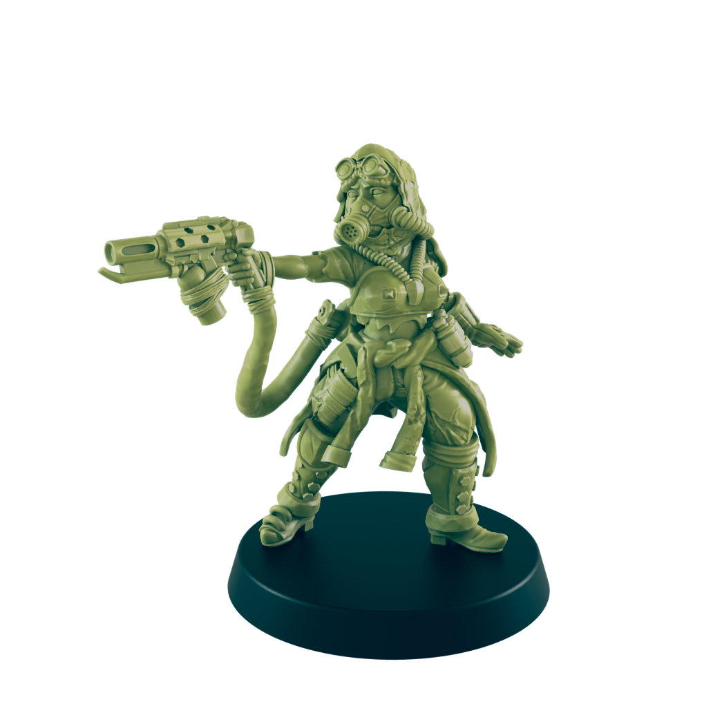 Flametosser - Return to the Badlands - Mini - EC3D - Cyber Punk - SciFi RPG