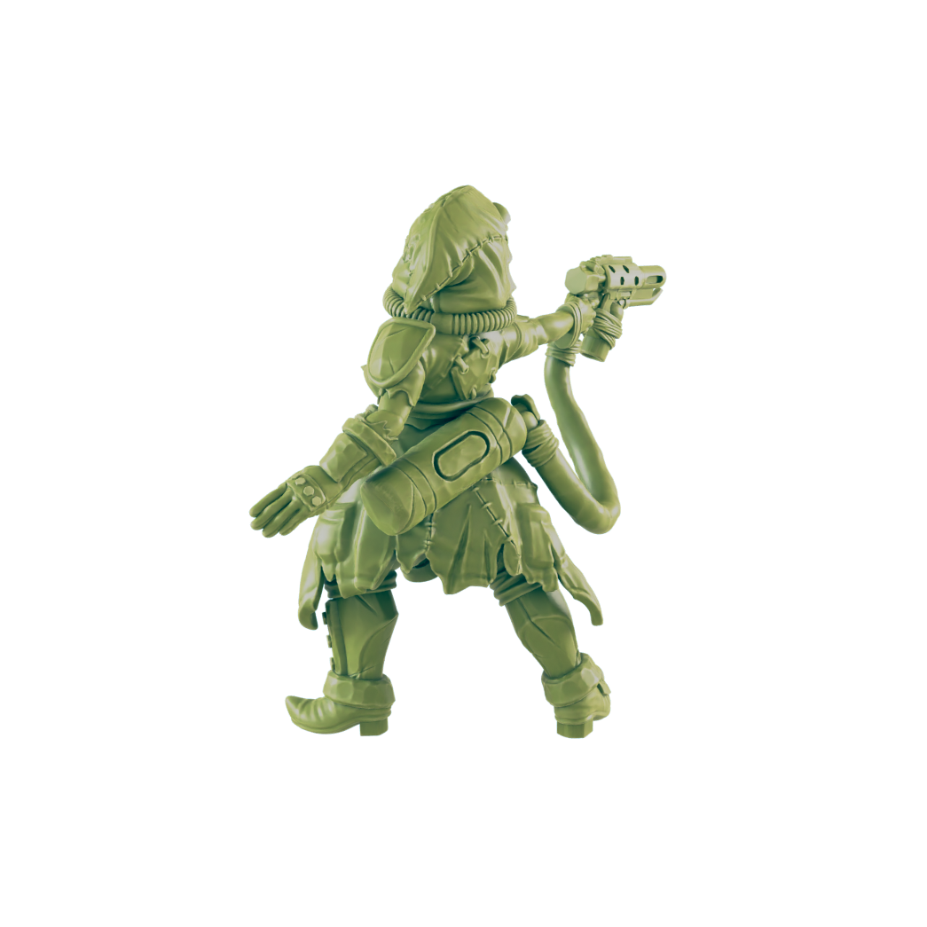 Flametosser - Return to the Badlands - Mini - EC3D - Cyber Punk - SciFi RPG