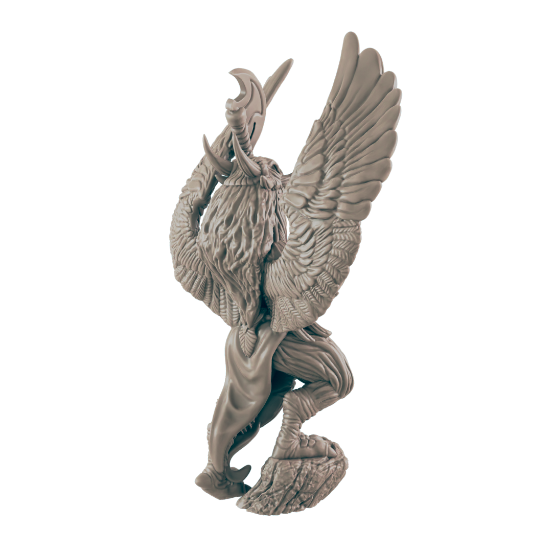 Fighter Birdkin Female - Everyday Heroes - Minis - EC3D - - Dungeons & Dragons - RPG - Tabletop - EC3D - Miniature